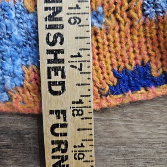 Sincerely Jules Sweater Colorful Boho Chunky Knit Cropped Womens Medium Oversize - Picture 11 of 14